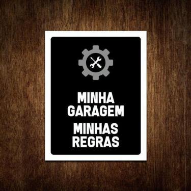 Imagem de Placa Decorativa De Carros - Minha Garagem Minhas Regras