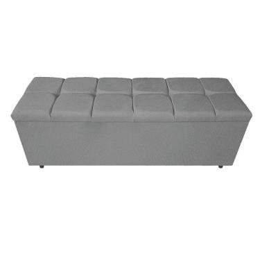 Imagem de Calçadeira Estofada Manchester 160cm Queen Size Suede Cinza