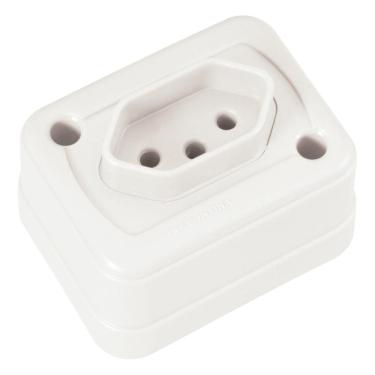 Imagem de Tomada de Sobrepor 2P+T 10 A 250 V Tramontina Branco Tramontina
