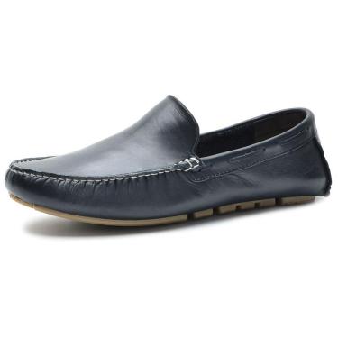 Imagem de Mocassim Casual Masculino Couro Solado Borracha Tressê