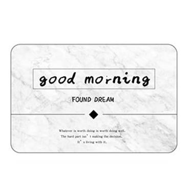 Imagem de Tapetes de banheiro para banheiro antiderrapante branco-preto-40 x 60 cm Tapetes de banheiro com espuma de memória - Tapete de banheiro de secagem rápida