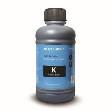 Imagem de Refil de Tinta para Cartucho Impressoras HP 250ml Preta Multilaser - RF009