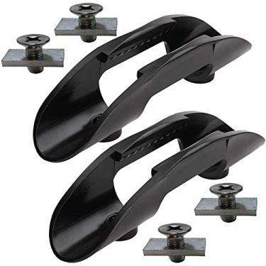 Imagem de Pmsanzay Suporte de remo de caiaque com clipe de rede de pesca com ferragens, montagem em trilhos – (pacote com 2) – Sem trilho, sem remo