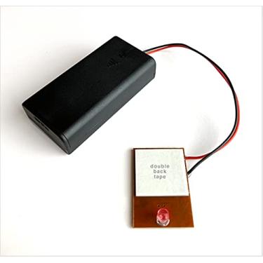 Imagem de Alarme de carro falso com pingente azul, 2 anos de vida útil da bateria, luz LED piscando vermelha com suporte de bateria pré-cabeado, (2 pilhas AA não incluídas)