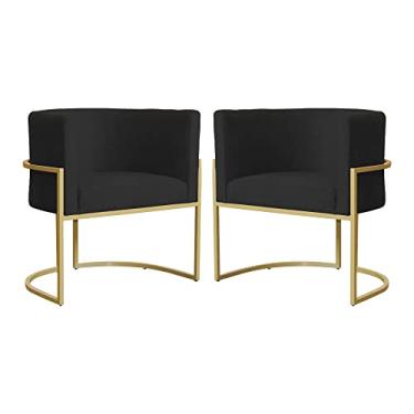 Imagem de Kit 02 Poltronas Luana Para Sala Suede Cores - DS Estofados