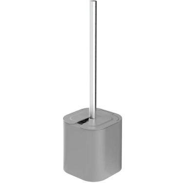 Imagem de Suporte Escova Sanitária com Tampa para Banheiro Lavabo Polipropileno Dual OU