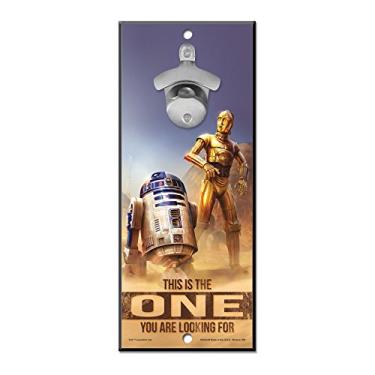Imagem de WinCraft Disney Star Wars Wood Sign Bottle Opener R2-D2