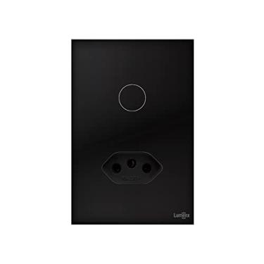 Imagem de Interruptor WiFi Touch 1 Botão Tomada 20A Alexa Preto Tuya