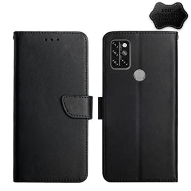 Imagem de For for UMIDIGI A9 Pro Genuine Leather Fingerprint-proof Flip Phone Case