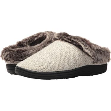 Imagem de Acorn Pantufas femininas de tamanco, palmilha de espuma viscoelástica multicamadas com suporte de arco, Carvão mesclado, 5-6