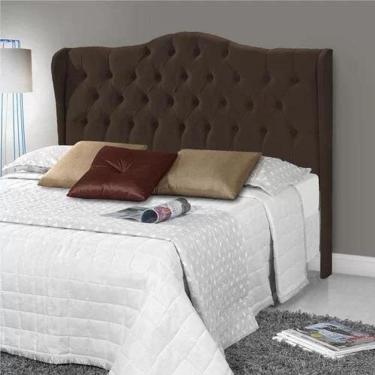 Imagem de Cabeceira Solteiro Estofada Dubai Marrom