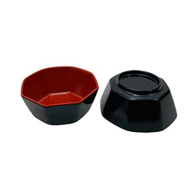Imagem de Japonês Bargain, tigela de arroz de plástico Miso para sopa, tigela de arroz, Preto, 1