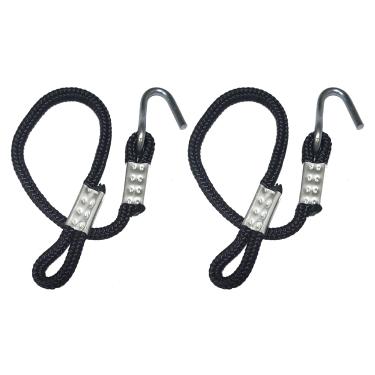 Imagem de Corda Extensora Para Rede de Descanso 84 cm com ganchos 01 par PRETA