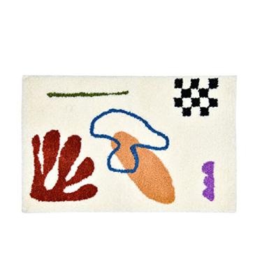 Imagem de SHENGANG Tapete Absorvente Tabuleiro de Banheiro Almofada de Piso Sala de Estar Tapete de Banho Antiderrapante Lavável na Máquina, 6,60x90cm