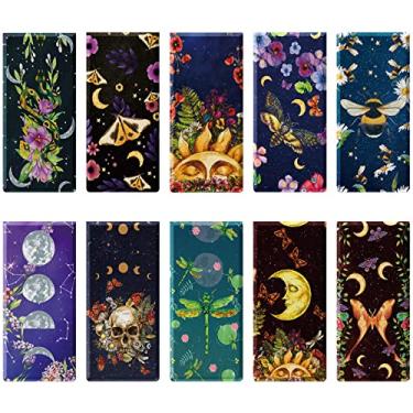 Imagem de 30 peças de marcadores magnéticos, marcadores de página com ímã de tarô, clipes de página, clipes magnéticos, marcadores de livro, sortidos, para estudantes, professores, suprimentos de leitura (9,94 x 3,18 polegadas)