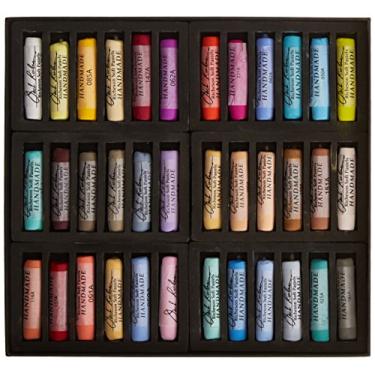 Imagem de Jack Richeson Pastéis macios feitos à mão para artistas profissionais, conjunto sortido de 36