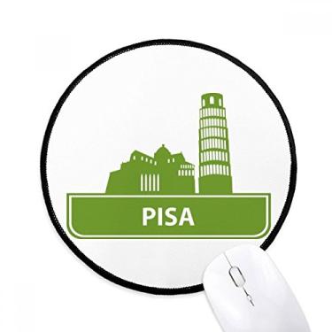 Imagem de Pisa Italy Tapete de mouse padrão de ponto verde para mesa de escritório tapete redondo para computador
