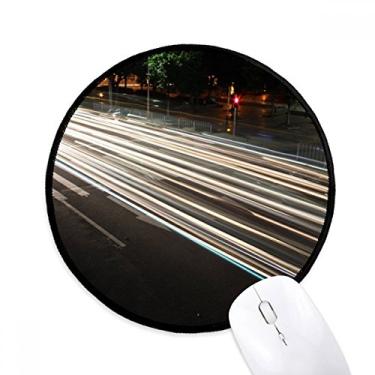 Imagem de DIYthinker China City Car Night Mouse Pad Desktop Office Tapete redondo para computador