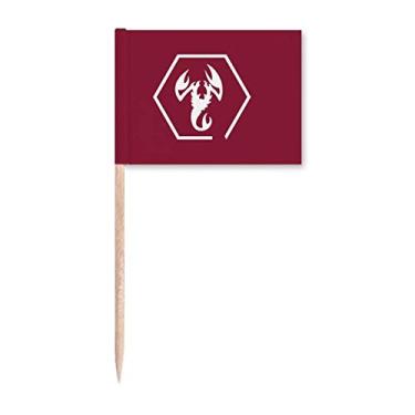 Imagem de Marcador de palito de dente Scorpions cercado com insetos naturais para decoração de festa