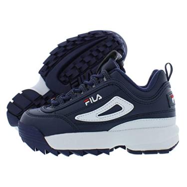 Imagem de Fila Kid's Disruptor II Premium Boys Fashion Sneakers Fila Navy/Fila Red/White 12.5 Little Kid