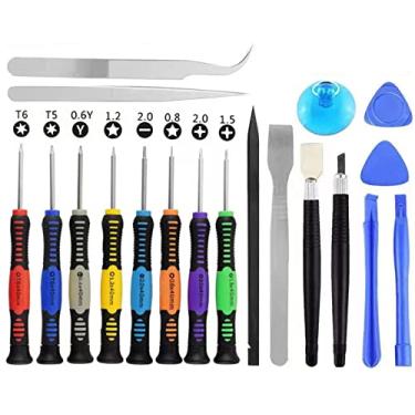 Imagem de Conjunto de chaves de fenda 20 peças, ferramenta de reparo de celular, pequeno kit magnético com Phillips Flathead Pentalobe Torx Opening Pry para iPhone Mac iPad Samsung