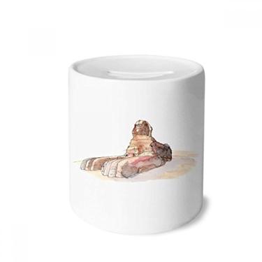 Imagem de DIYthinker Grande Esfinge de Giza no Egito Caixa de Dinheiro Caixa de Cerâmica Porta-Moedas Presente