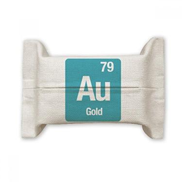 Imagem de Bolsa de linho de algodão com elemento químico da Au Gold