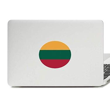 Imagem de Adesivo de notebook com a bandeira nacional da Lituânia com emblema de vinil do país da Europa
