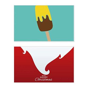 Imagem de Chocolate marrom amarelo doce sorvete feriado Feliz Natal Cartão de parabéns Mensagem de Natal Letra de Natal