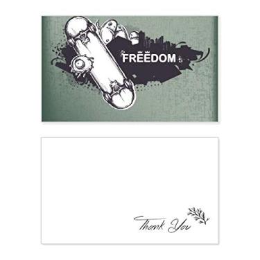 Imagem de Hip-Hop Freedom Skateboard estampa monstro cartão de agradecimento aniversário aniversário comemoração casamento agradecimento