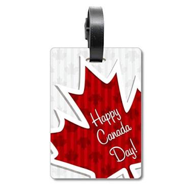 Imagem de Feliz dia do Canadá 4 de julho, folha de bordo, textura, mala, etiqueta para bagagem, cartão de armazenamento, etiqueta para pendurar