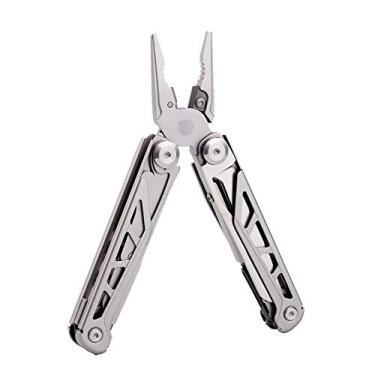 Imagem de A-XINTONG Mini ferramentas dobráveis ao ar livre multifuncional dispositivo de acampamento com alicates e serra, aço inoxidável com bolsa portátil multiferramentas presente