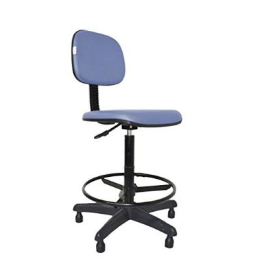 Imagem de Cadeira Caixa Alta Secretária - Balcão - Portaria - Recepção Corano Azul Claro