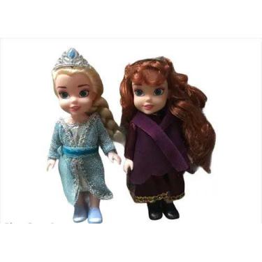 2 Boneca Frozen Musical Ana E Elsa 30cm Musicais no Shoptime