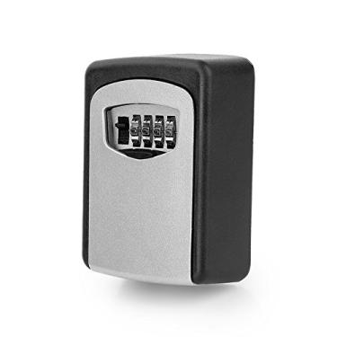 Imagem de KUIDAMOS Cofre para chaves, caixa de armazenamento de códigos, caixa de chave segura para ambientes externos, combinação de senha com 4 chaves para algumas substituições selecionadas para guardar chaves com segurança