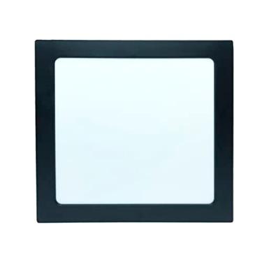 Imagem de Painel Plafon Preto 18w Sobrepor Quadrado Branco Frio 6500k Bivolt Gesso Teto