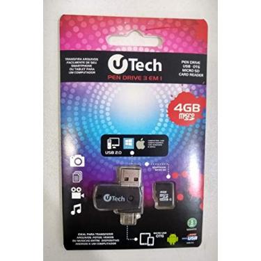 Imagem de Pen Drive 3 Em 1 Utech Flash 4gb Bulk Otg