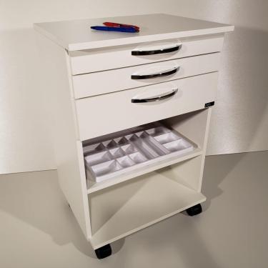 Imagem de Mesa Auxiliar Odontológica + Bandeja Divisória