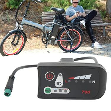 Imagem de Zerone Visor de bicicleta elétrica, 24 V, 36 V, 48 V, painel de exibição de energia LED para bicicleta elétrica, medidor de exibição de modificação de bicicleta elétrica com plugue macho 5P à prova d'água para guidão de 22,2 mm (48V)