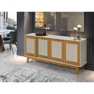 Imagem de Buffet Detroit 4 Portas Off White / Madeira - Tebarrot