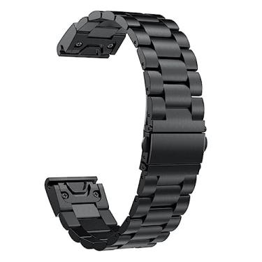 Imagem de EKSIL 20 22 26mm pulseira de relógio para Garmin Fenix 7S 7 7X 6S 6 6X Pro 5S 5X 5 Plus pulseira de aço inoxidável de liberação rápida smartwatch pulseira (cor: A, tamanho: 26mm Fenix 6X 6X Pro)