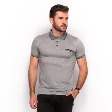 Imagem de Camiseta Polo Malha Teodoro Masculino Bolso Lisa Dia a Dia-Masculino