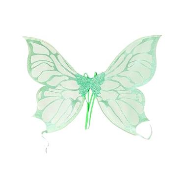 Imagem de Vaveren Asas de de, asas de de vestir, asas de princesa de, asas de cintilantes com alças elásticas, para lembrancinha de, VERDE