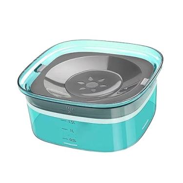 Imagem de WeiLaiKeQi Tigela de água para cães, bebedor de água para animais de estimação, sem derramamento, viagem, bebida lenta, grande capacidade, 2L, comedouro lento, VERDE