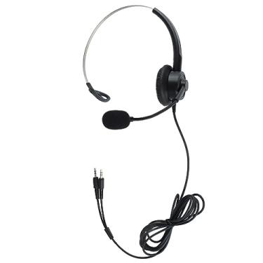 Imagem de Dpofirs Fone de ouvido de 3,5 mm com microfone com cancelamento de ruído ultra confortável para computador, laptop, PC, call center de negócios, escritório (plugue duplo de 3,5 mm, cabeça de PC sem ajuste e mudo)