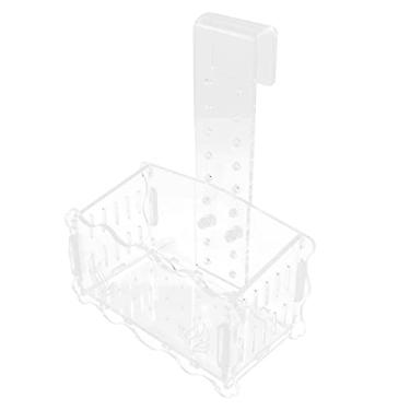 Imagem de Vaso de Plantador de Aquário, Vaso de Aquário Aquático Com Furos de Superfície Escorregadia Design Acrílico Multiuso para Aquário Decoração de Aquário (M 1,5L)