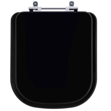 Imagem de Assento Sanitário Poliester Debba Onix (Preto Fosco) para vaso Roca