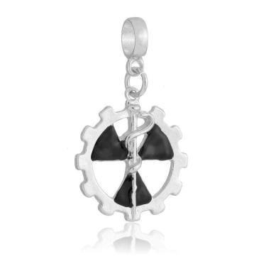 Imagem de Pingente Berloque Símbolo da Radiologia Pandora Banhado a Prata 925 - Premium