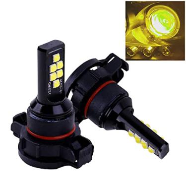 Imagem de SOCAL-LED 2x H16 5202 Lâmpada de neblina LED Avançada 3030 SMD Lâmpada DRL colorida brilhante para uso diurno, Amarelo dourado