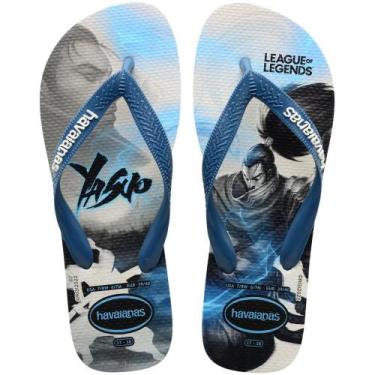 Imagem de Chinelo Havaianas Top League Of Legends Branco / Azul Comfy